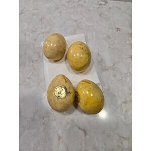 1 Hand Carved Italian Alabaster Stone Egg Action Industries 2.25" Volterra